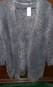 Sparkling grey and silver cardigan